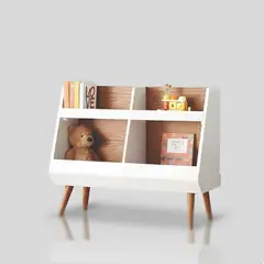 GENERICO - Estante Infantil Aventuras - Blanco y Marrón