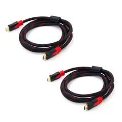 GENERICO - Cable Hdmi X2 Unid Enmallado 1.5 Metros Full Hd 1080p