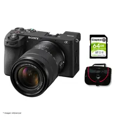 SONY - Cámara Alpha a6700 Mirrorless + Lente 18-135mm + Kit Básico