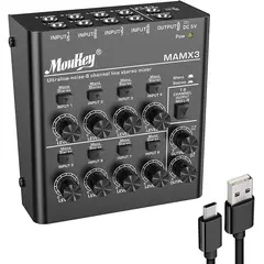 DONNER - Moukey MAMX3 Mezclador de línea de bajo ruido