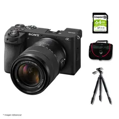 SONY - Cámara Alpha a6700 Mirrorless + Lente 18-135mm + Kit Deluxe