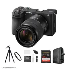 SONY - Cámara Alpha a6700 Mirrorless + Lente 18-135mm + Kit Ultimate
