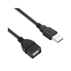 GENERICO - Cable Extension USB 2.0 Macho a Hembra 5 Metros Negro