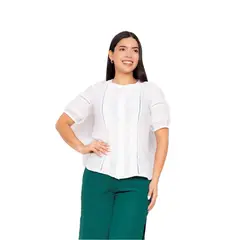 VICCI - Blusa mc Elyzia gasa crepe perla ce