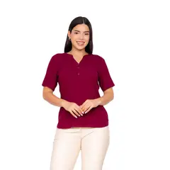 VICCI - Blusa mc Lacce lino vino ce