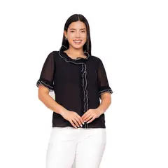 VICCI - Blusa mc Mildredh gasa negro ce