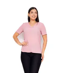 VICCI - Blusa mc Mireiah gasa palo rosa ce