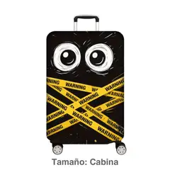 GENERICO - Funda protectora elástica para maleta de cabina Ojos Warning Feliz