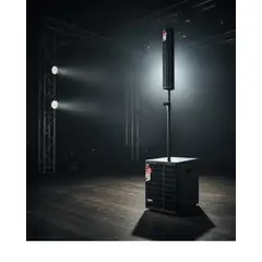 GENERICO - Kit Parlante Activo Lineal Fbr Array Compact 6500w Evox-15a Negro