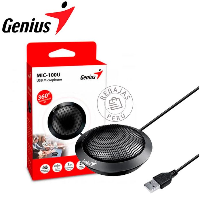 Micrófono MIC-100U USB Omnidireccional 360° para Videoconferencia