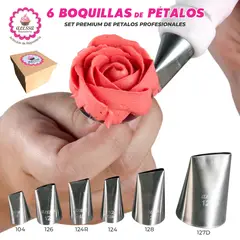 GENERICO - Set Premium de 6 Boquillas Profesionales para Pétalos en Repostería