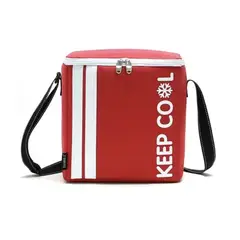GENERICO - Cooler portátil plegable térmico para playa o picnic Rojo