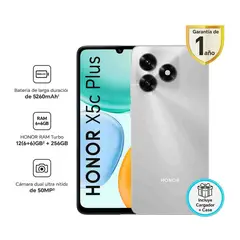 HONOR - Smartphone X5C Plus 6Gb+256Gb Meteor Silver