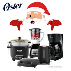 OSTER - Combo5 Dark Licuadora + Arrocera 3 en 1 + Cafetera + Hervidor + Sandwichera
