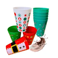 GENERICO - Set de 6 Vasos Navideños chocolatada 350ml