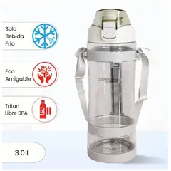 THERMOS - BOTELLA HIDRATANTE TRITAN CAMP 3 LT BLANCO DEPORTIVO U OFICINA
