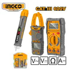 INGCO TOOLS - DM3028 KIT 3 PZ PROBADOR + MULTITESTER + PINZA AMPERIMETRICA