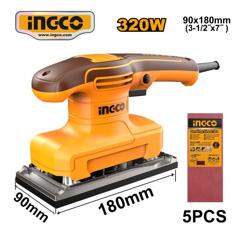 FS3216 LIJADORA ORBITAL ELÉCTRICA 320W + 5 LIJAS