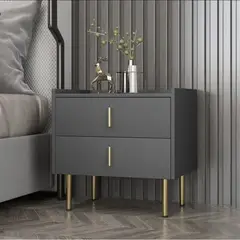 TU MESITA - Mesa de Noche Moderna Loko Color Plomo