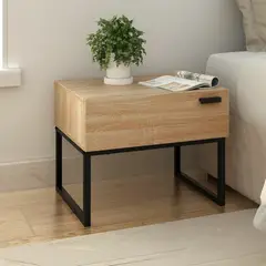 TU MESITA - Mesa de Noche Moderna Hiragi Color Panela