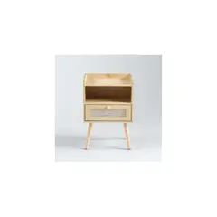 TU MESITA - Velador Melman con Ratán Color Panela