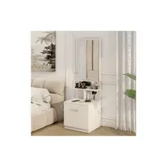 TU MESITA - Velador Abby con Espejo Color Blanco