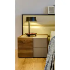 TU MESITA - Velador Moderno Ray Color BlancoPanela