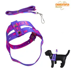 GENERICO - ARNES PECHERA SOFT MASCOTA-GATITO PERRITO MORADO/FUCSIA TALLA 0