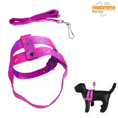 GENERICO - ARNES PECHERA SOFT MASCOTA-GATITO PERRITO FUCSIA/MORADO TALLA 0