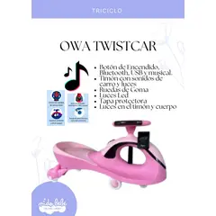 OKA - Carrito twist car de niña rosa y negro