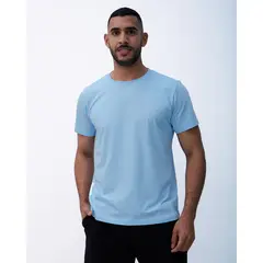 NEW YORK STARS - Polo Manga corta-Celeste