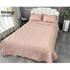 GOLDSUN - JUEGO DE EDREDON LUJO 3 PIEZAS TELA CON TELA DE VERANO 2 PLAZAS