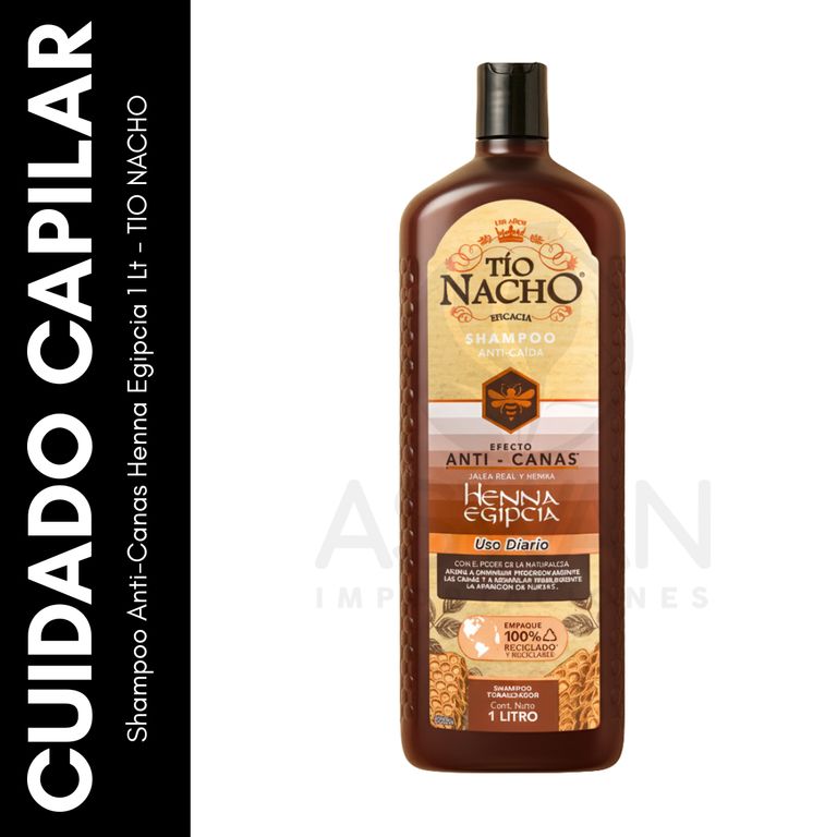 Shampoo Anti-Canas Henna Egipcia 1 Lt - TIO NACHO