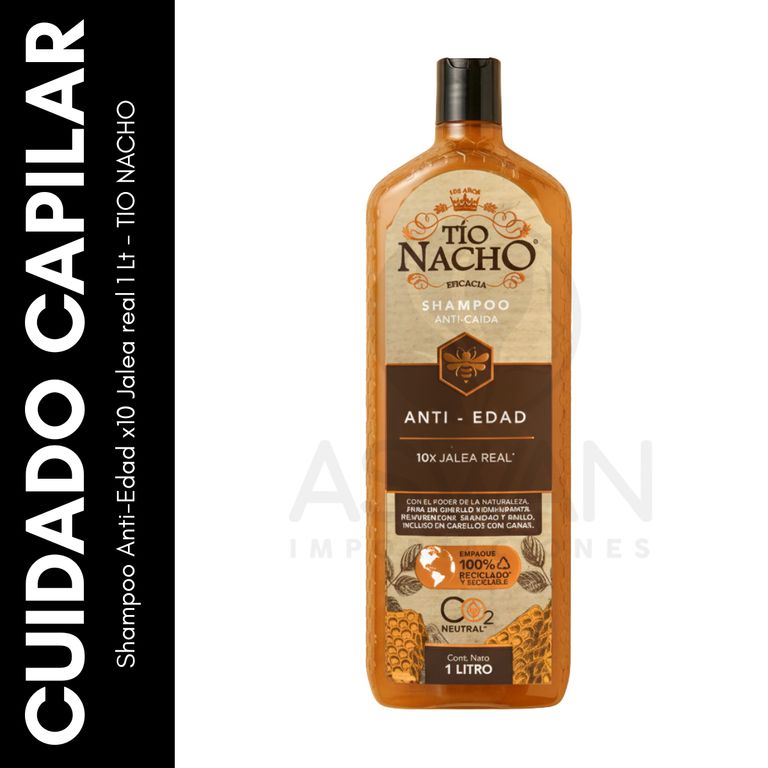 Shampoo Anti-Edad x10 Jalea real 1 Lt - TIO NACHO