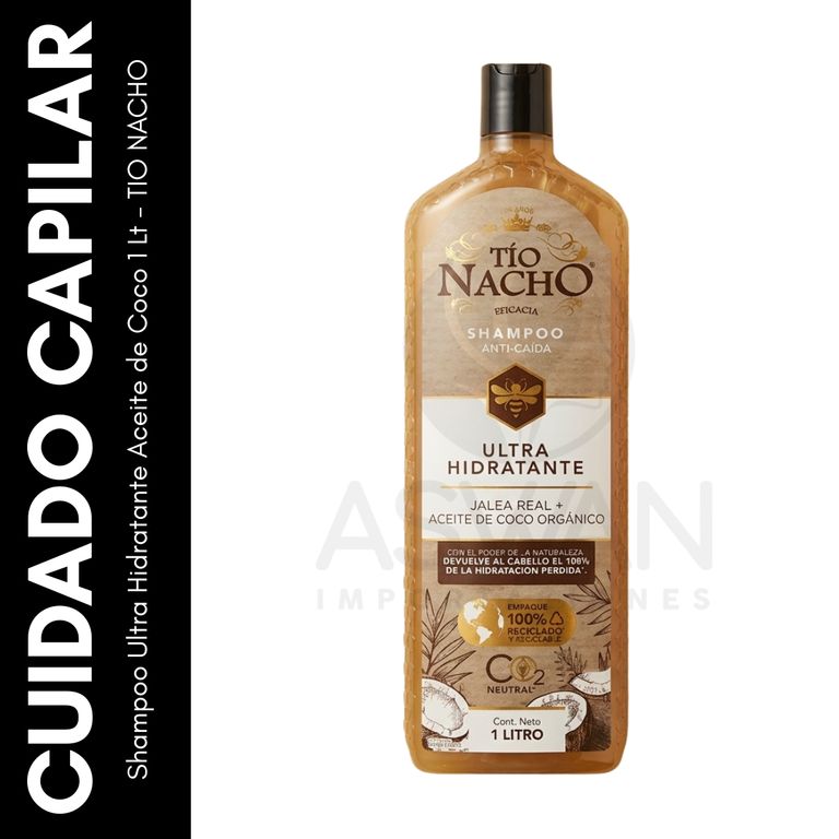 Shampoo Ultra Hidratante Aceite de Coco 1 Lt - TIO NACHO