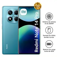 XIAOMI - Celular Redmi Note 14 Pro 8GB 256GB Azul