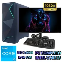 INTEL - PC DE ESCRITORIO I3 SSD 240GB RAM 8GB MONITOR FHD 24