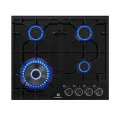 INDURAMA - Encimera EGASI-604CGNE Negro 4 quemadores