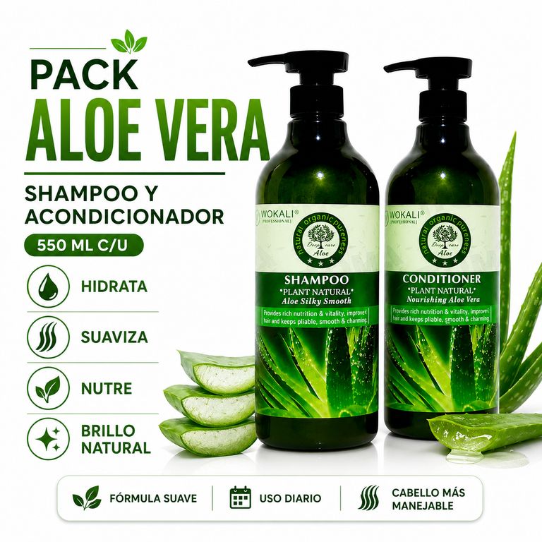 SHAMPOO Y ACONDICIONADOR ALOE VERA 550ML