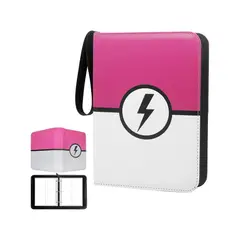 GENERICO - Folder 4 Pocket 400 Cartas Pink Electric