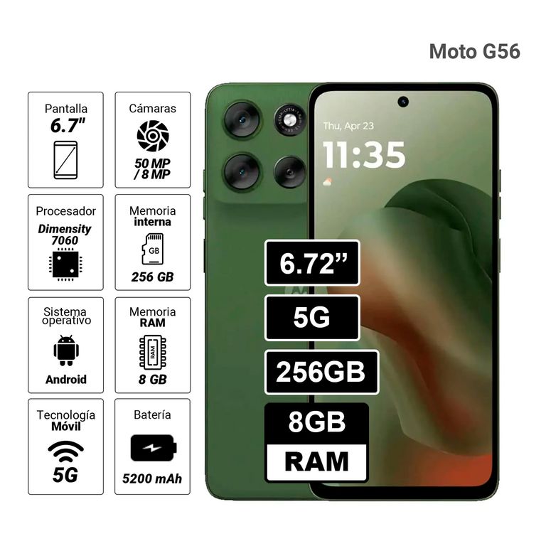 MOTO G56 5G 8GB 256GB Verde