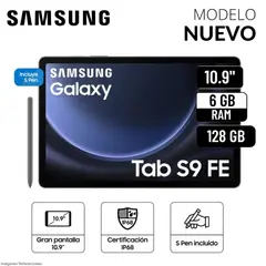 SAMSUNG - Tablet Galaxy Tab S9 FE 10.9" WUXGA 6GB RAM 128GB + Lápiz S-Pen