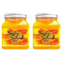 WOKALI - PACK 2 EXFOLIANTE CORPORAL BASE DE SAL DE MAR Y MIEL 500ML