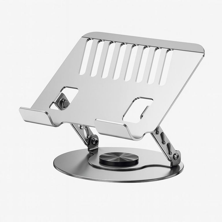 Soporte Giratorio 360 para Laptop hasta 17 Pulgadas Base Ergonómica Metálica