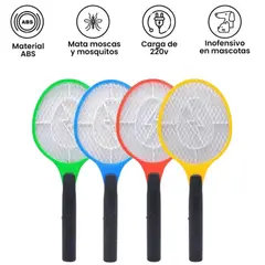 OEM - Raqueta Eléctrica Mata Zancudos y Moscas e Insectos - Color y Modelo Aleatorio