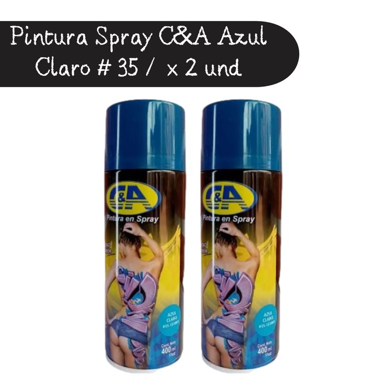 Pintura Spray C&A Azul Claro # 35 - 400 ml x2 UND