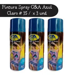 GENERICO - Pintura Spray C&A Azul Claro # 35 - 400 ml x3 UND