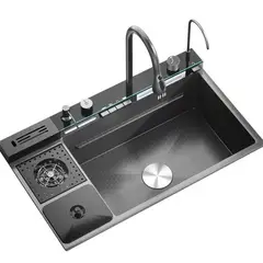 FRITECSA - Lavadero Multifuncional Smart De 10 Funciones con Lavacopas y Portacuchillos