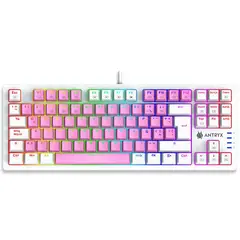 ANTRYX - TECLADO MECANICO TKL CHROME STORM MK840 PINK BLUE SWITCH AMK-CS840PBL-SP