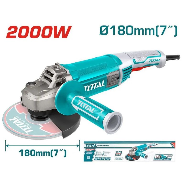 AMOLADORA ANGULAR 7 2000W 180MM M14 INDUSTRIAL TG12018026 TOTAL